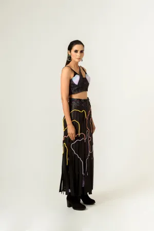 Agitation Trousers With Detachable Leather Skirt