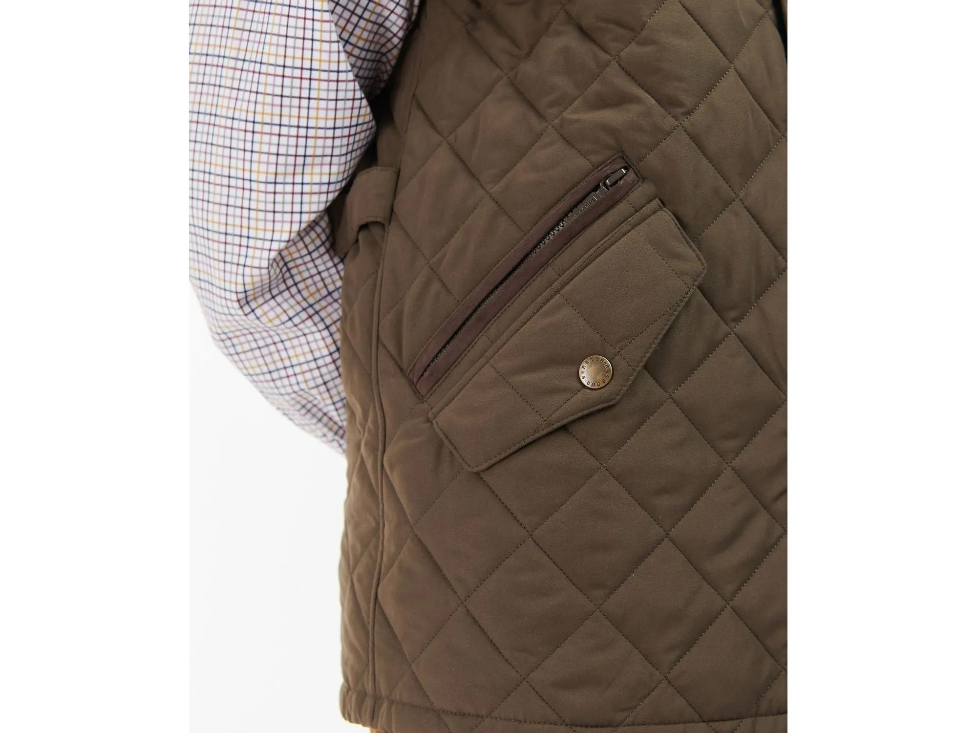 Barbour Shoveler Gilet Quilted Lightweight Insulated Vest In Olive