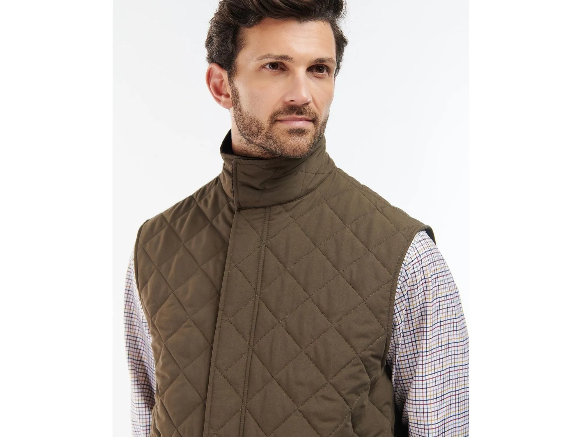 Barbour Shoveler Gilet Quilted Lightweight Insulated Vest In Olive