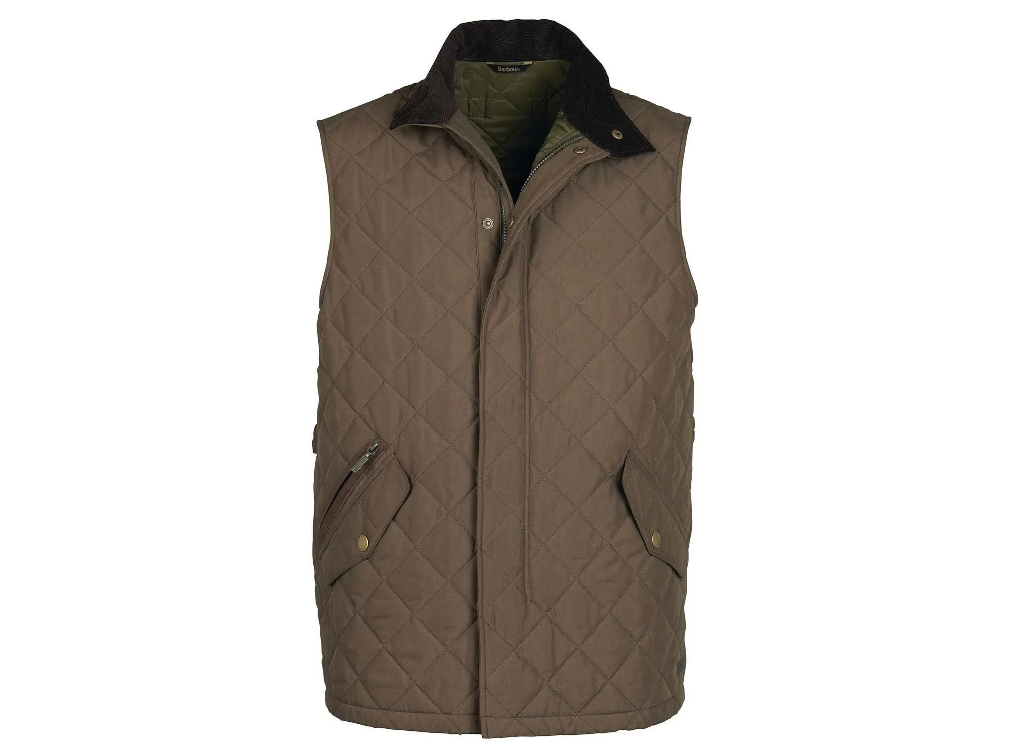 Barbour Shoveler Gilet Quilted Lightweight Insulated Vest In Olive