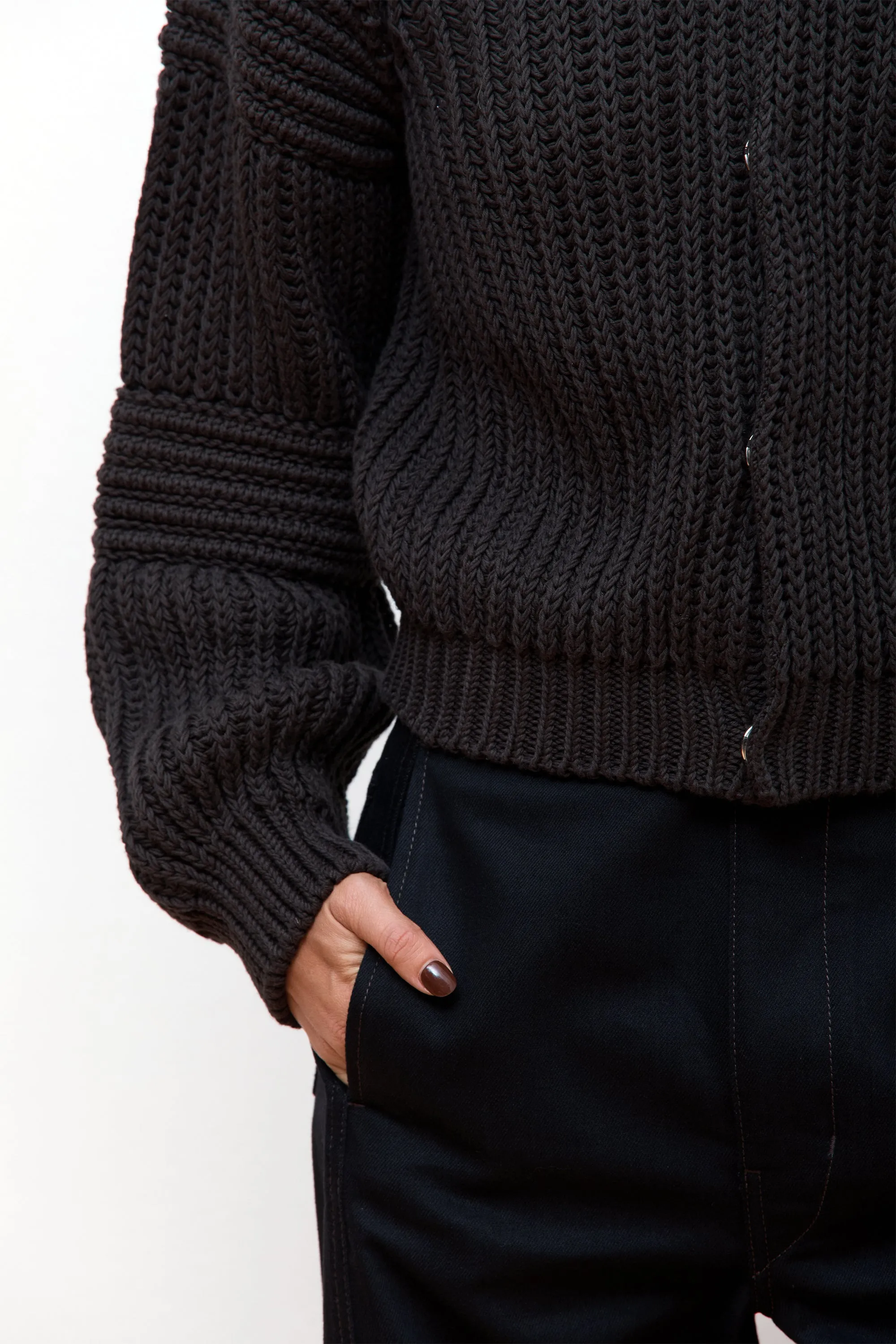 Chunky Cardigan Dark Espresso