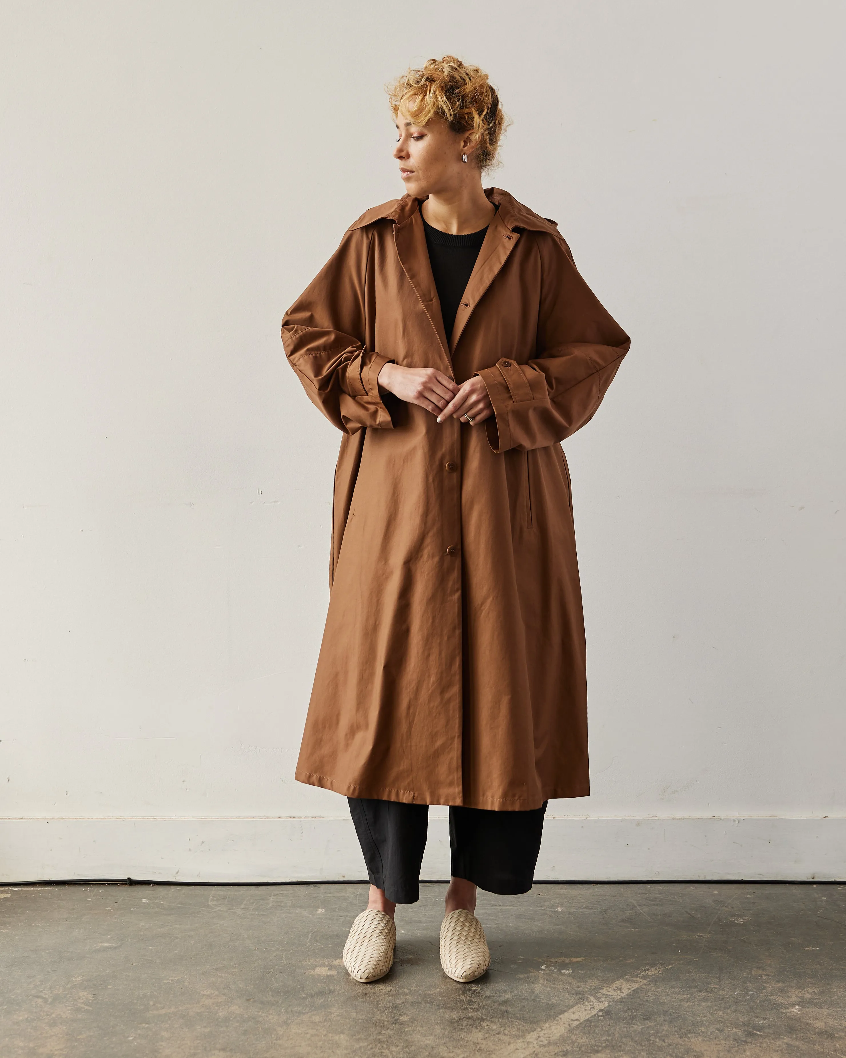 Cordera Hooded Trench, Brown