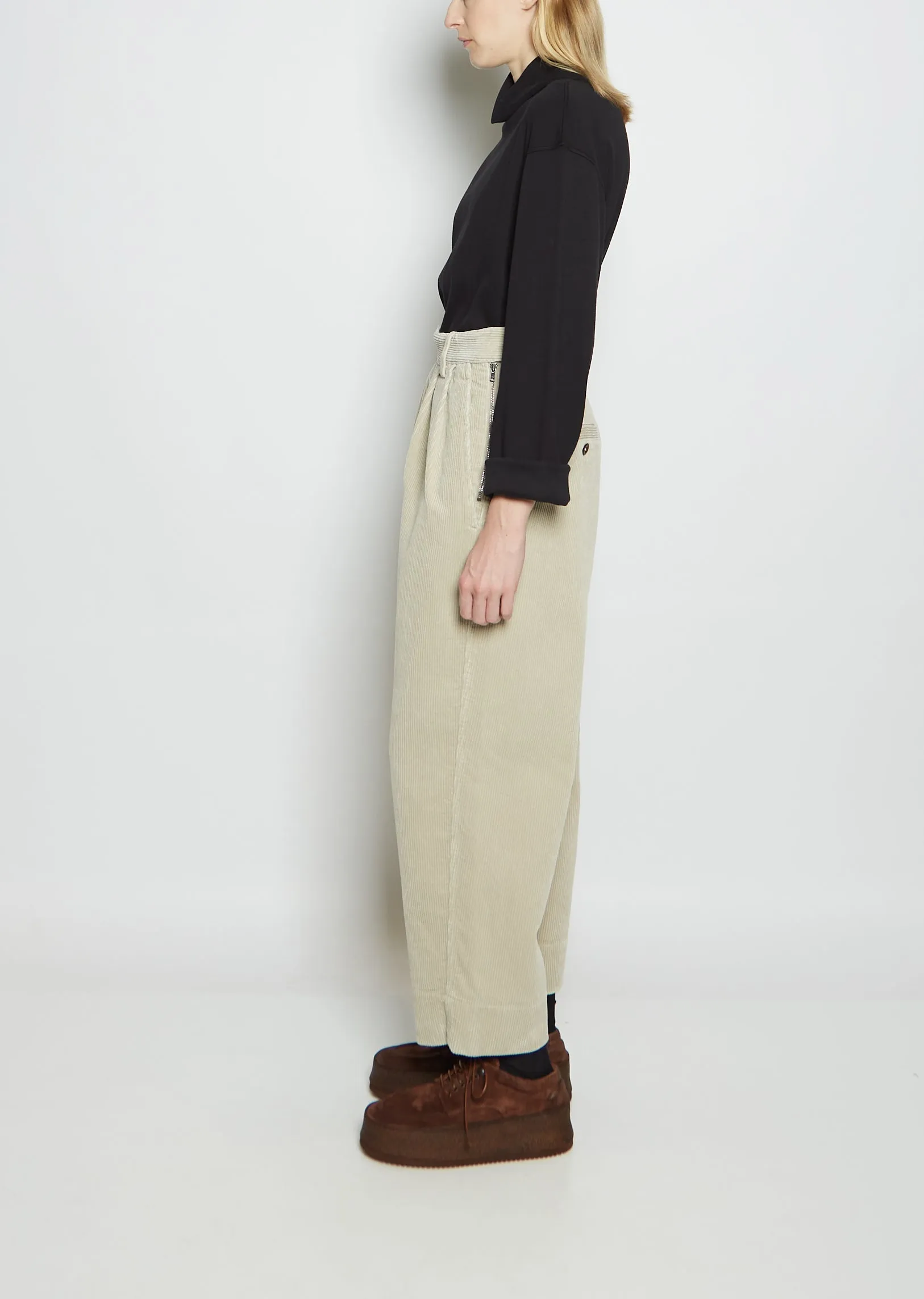 Cotton Corduroy Side Closure Trouser