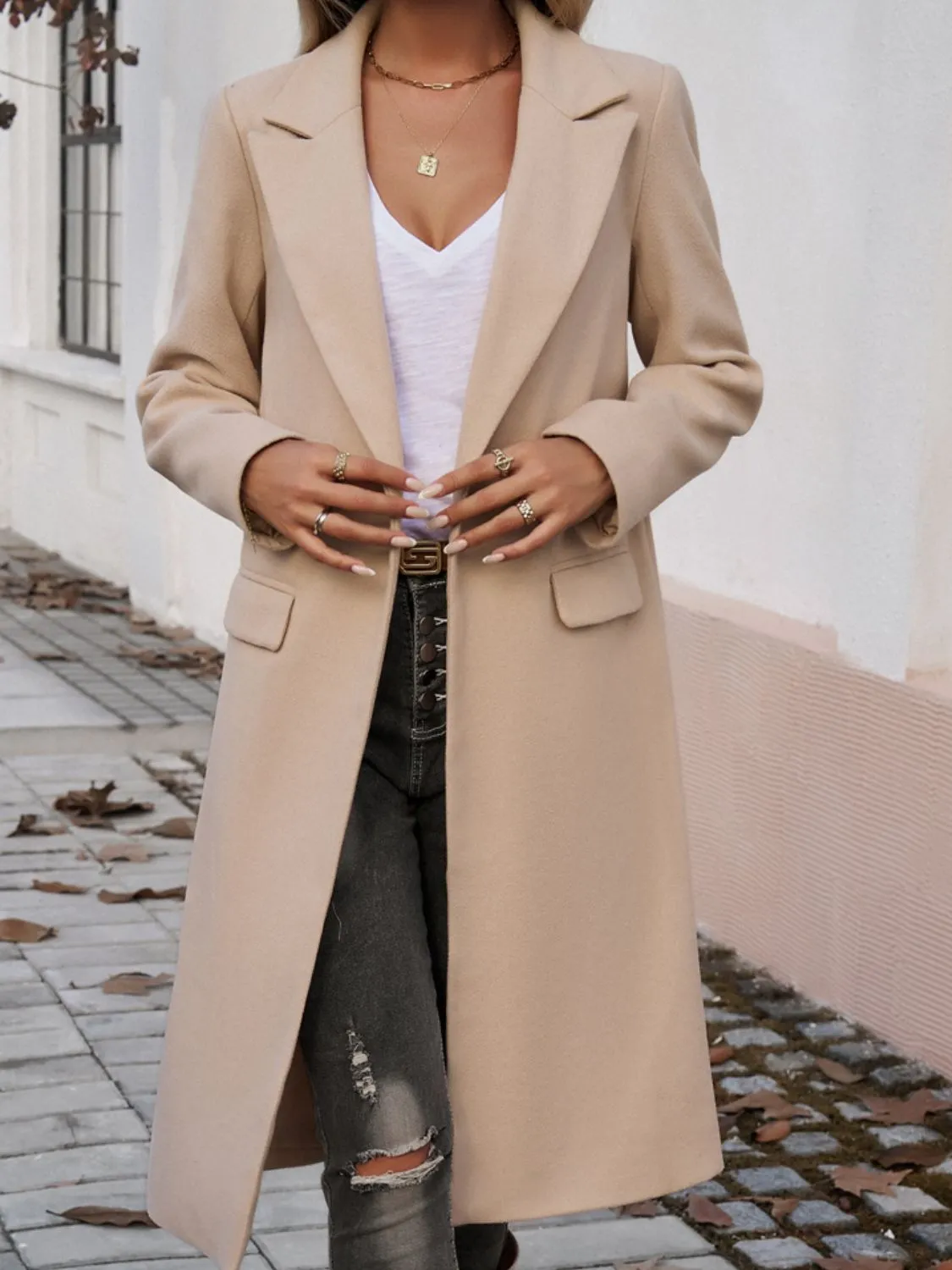 Divine Days Pocketed Trench Coat