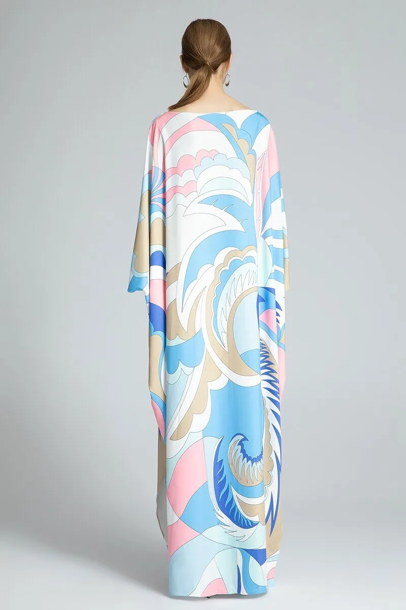 FashionSierra - Knitted Printed Elegant Long Robes