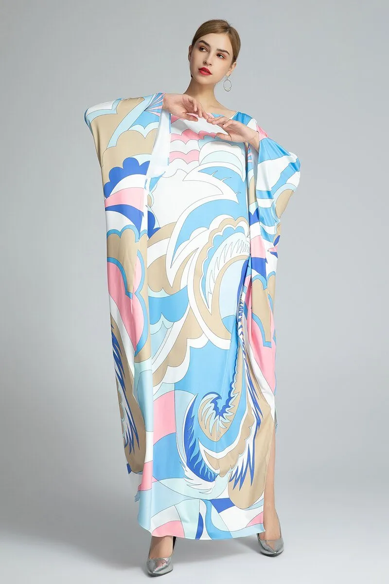 FashionSierra - Knitted Printed Elegant Long Robes