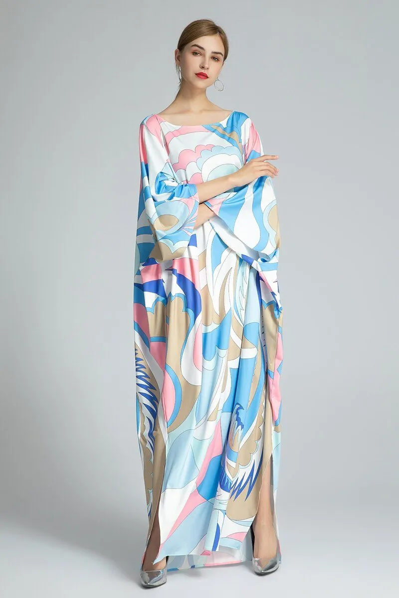 FashionSierra - Knitted Printed Elegant Long Robes