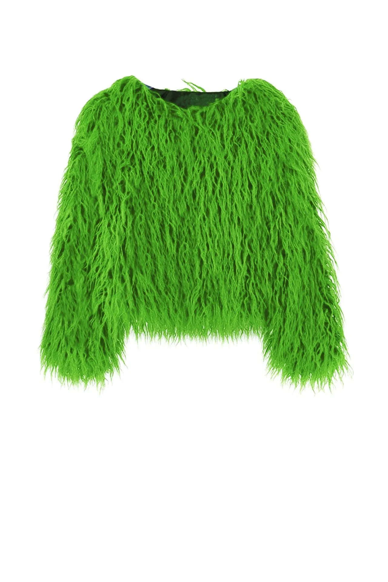 Green Faux Fluffy Jacket