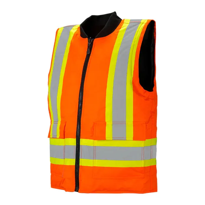 Hi-Vis 6-In-1 Winter Traffic Jacket by Ground Force - Style TJ6