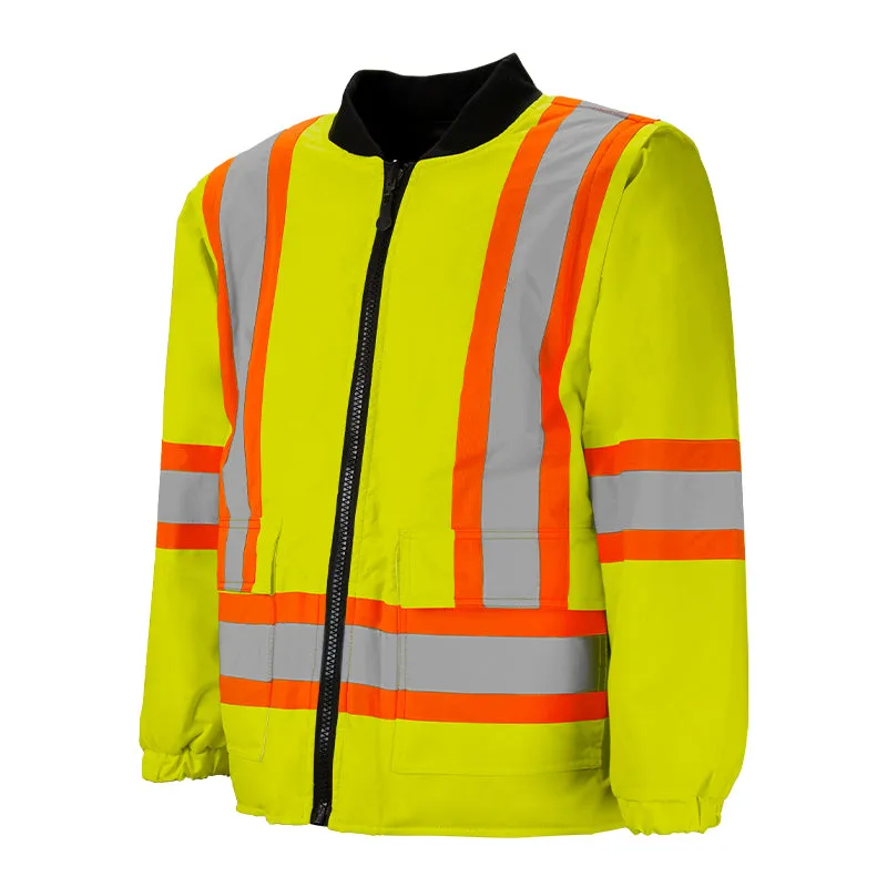 Hi-Vis 6-In-1 Winter Traffic Jacket by Ground Force - Style TJ6