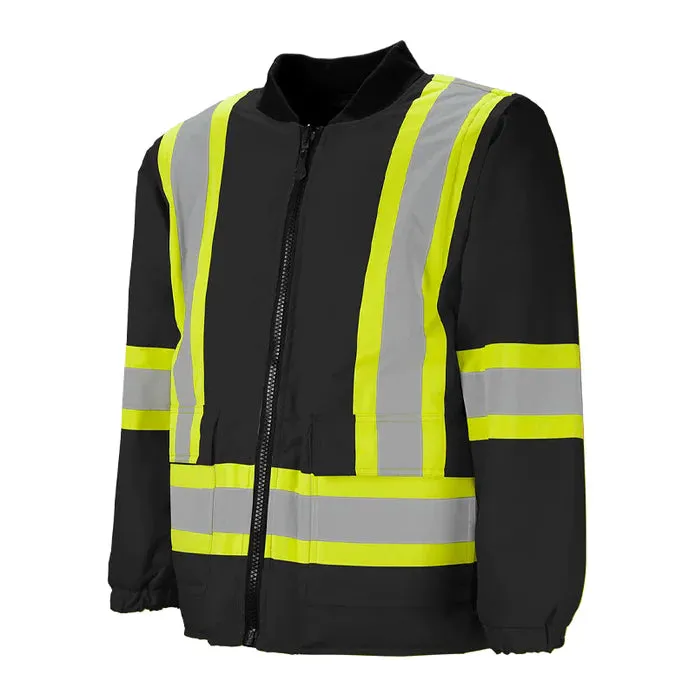 Hi-Vis 6-In-1 Winter Traffic Jacket by Ground Force - Style TJ6