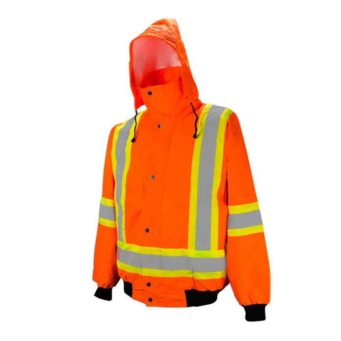 Hi-Vis 6-In-1 Winter Traffic Jacket by Ground Force - Style TJ6