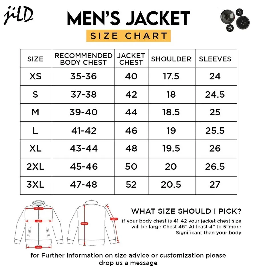 Jild Men's Classic Real Leather Trench Coat