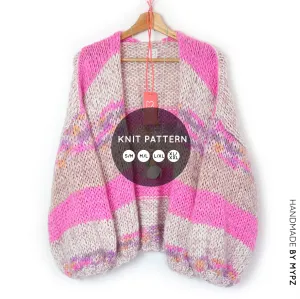 Knit Pattern – Chunky Alpaca Cardigan Amy-Rose No.12 (ENG-NL)