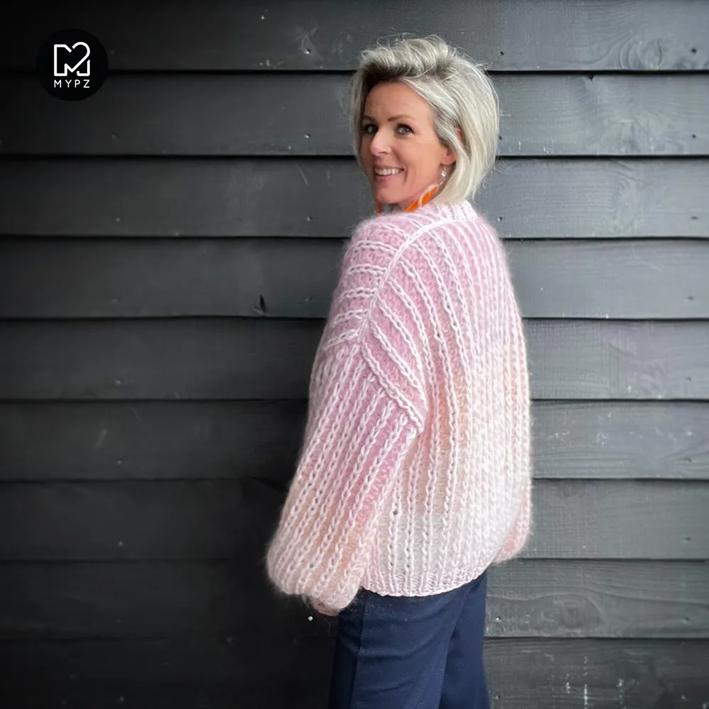 Knit Pattern – MYPZ Chunky Mohair Rib Cardigan Vanilla No.12 (ENG-NL)