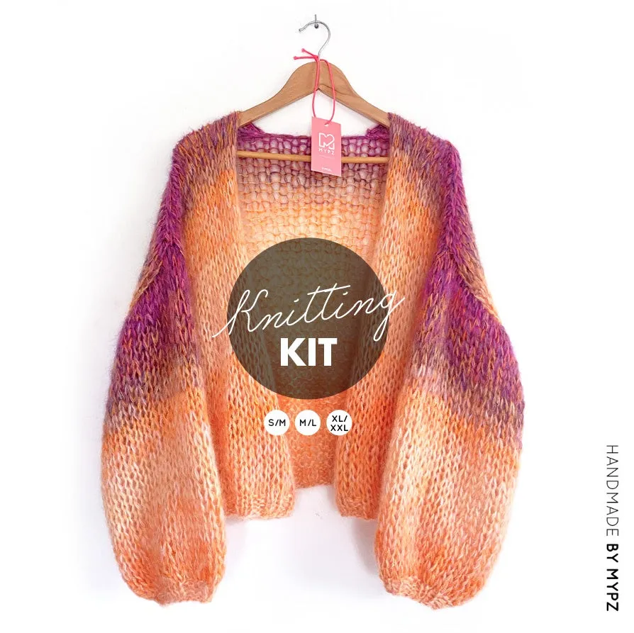 Knitting Kit – MYPZ Chunky Gradient Mohair Cardigan No.15 (ENG-NL)