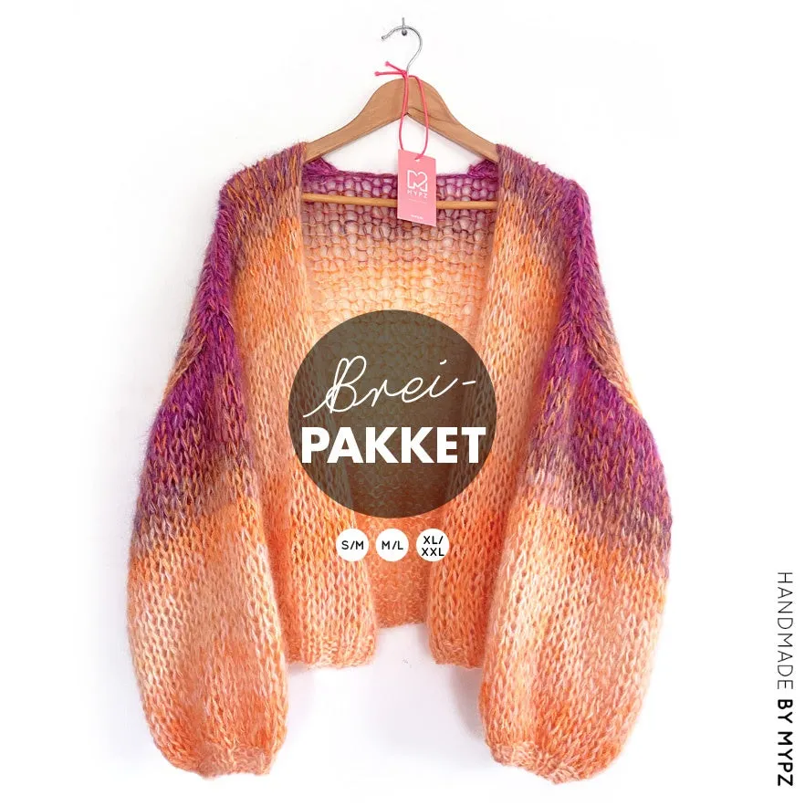 Knitting Kit – MYPZ Chunky Gradient Mohair Cardigan No.15 (ENG-NL)