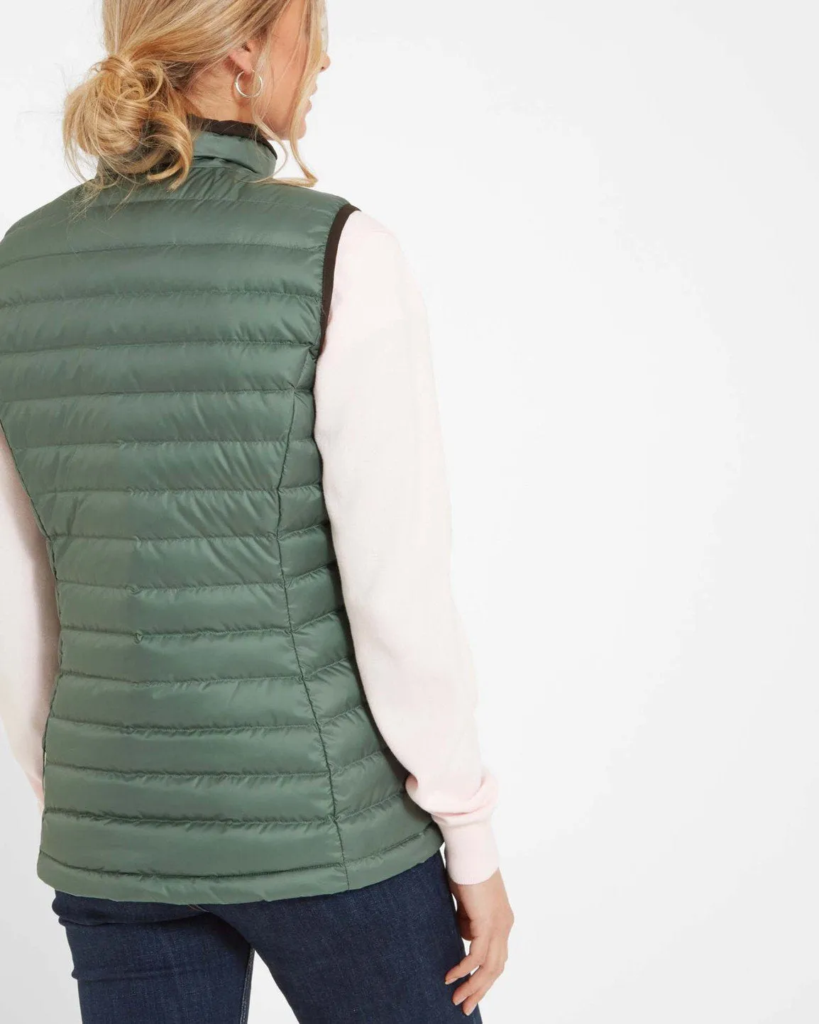 Launde Down Gilet Stone Laurel