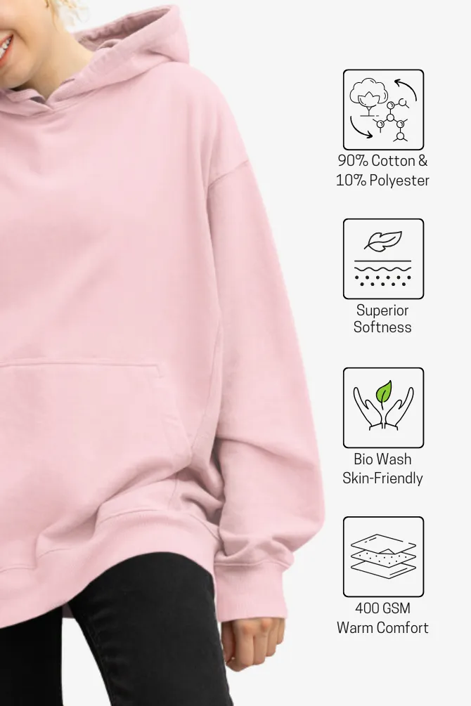 Light Pink Oversized Hoodie for women