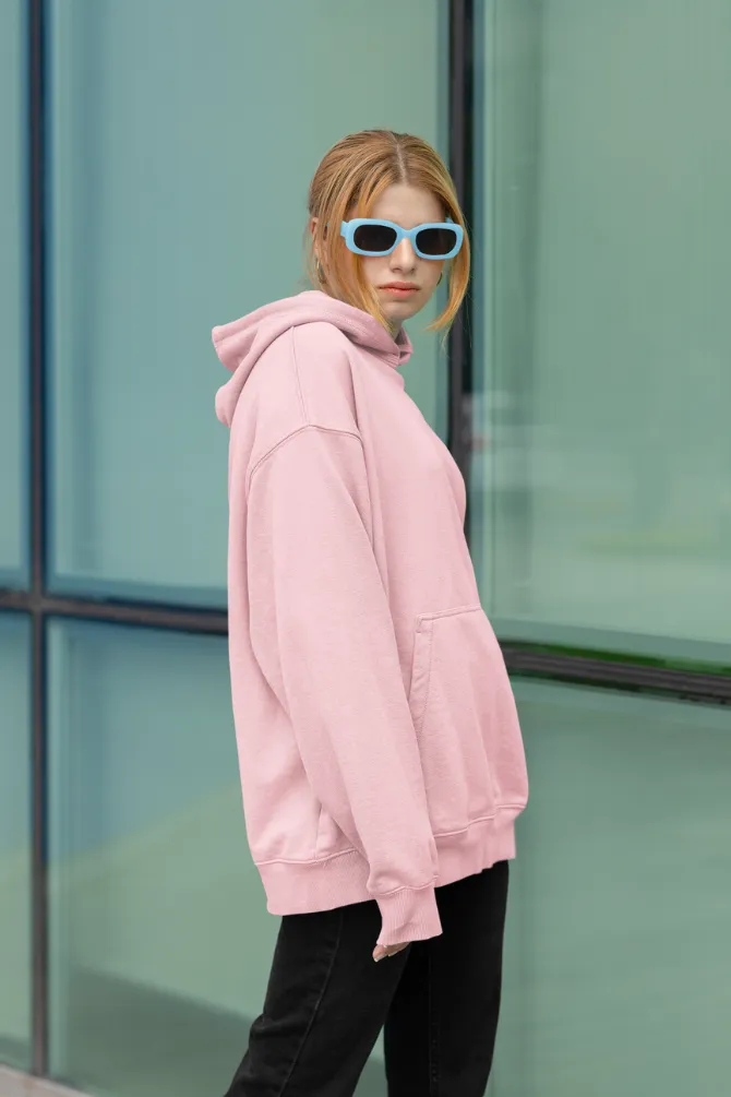 Light Pink Oversized Hoodie for women