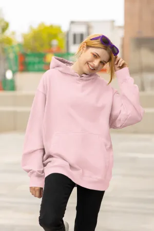 Light Pink Oversized Hoodie for women