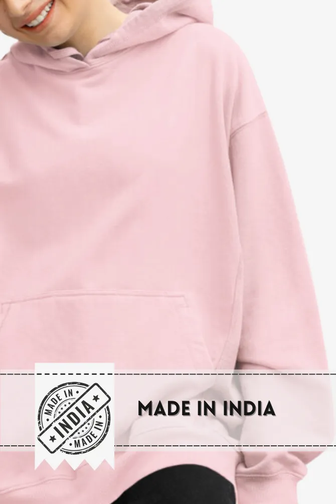 Light Pink Oversized Hoodie for women