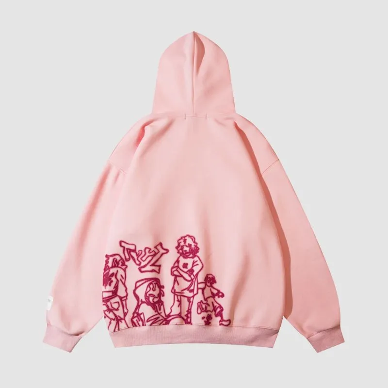 Line Person Printed Hoodies