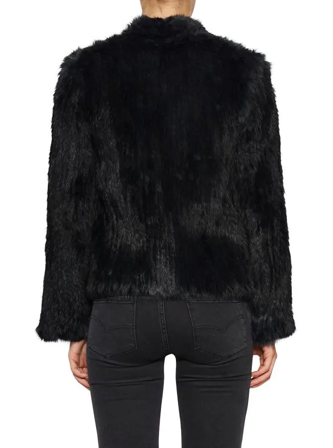 Lush Luxe Fur Jacket- Black