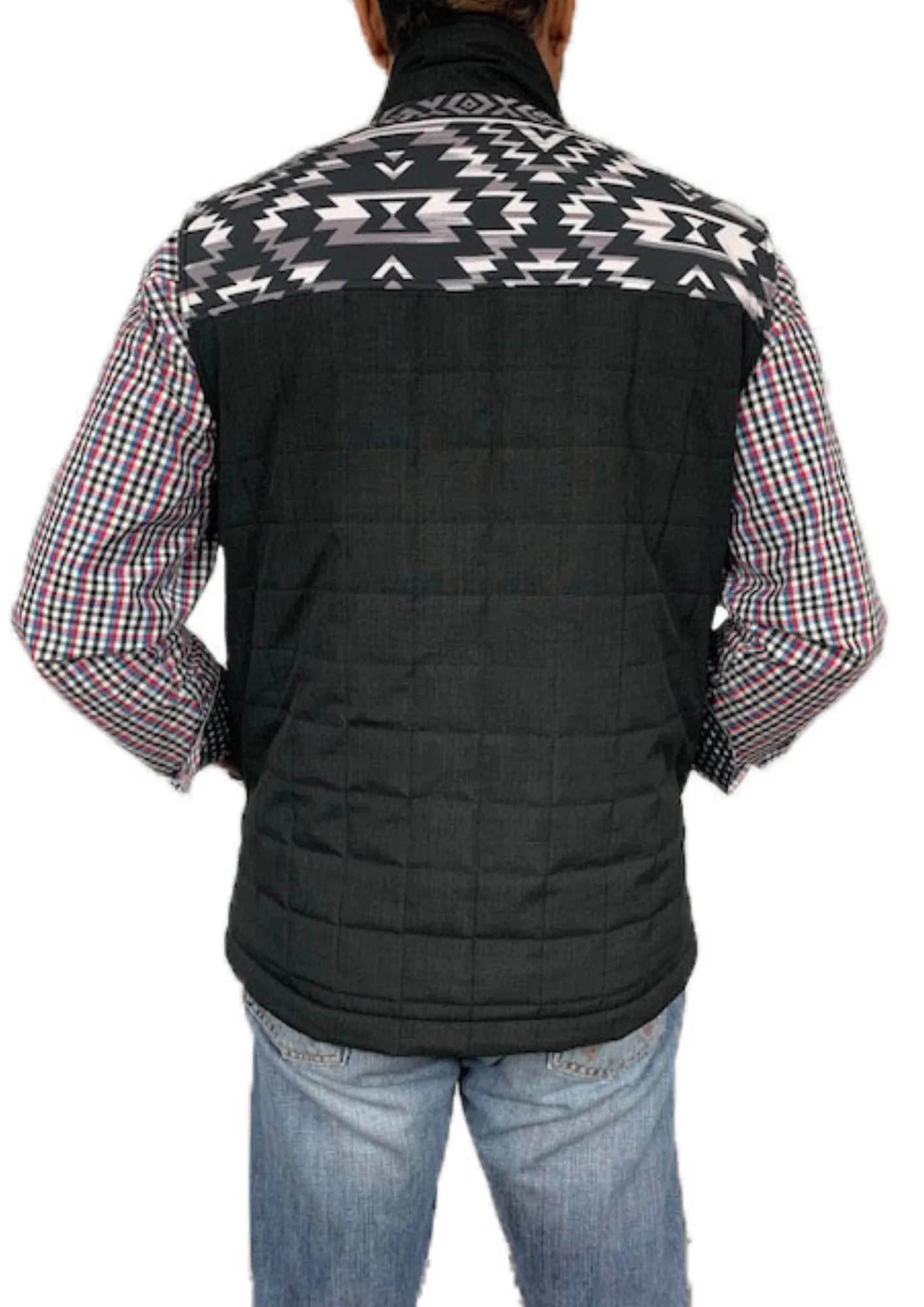 Men's Western Aztec Puffer Vest Style#-M-24204