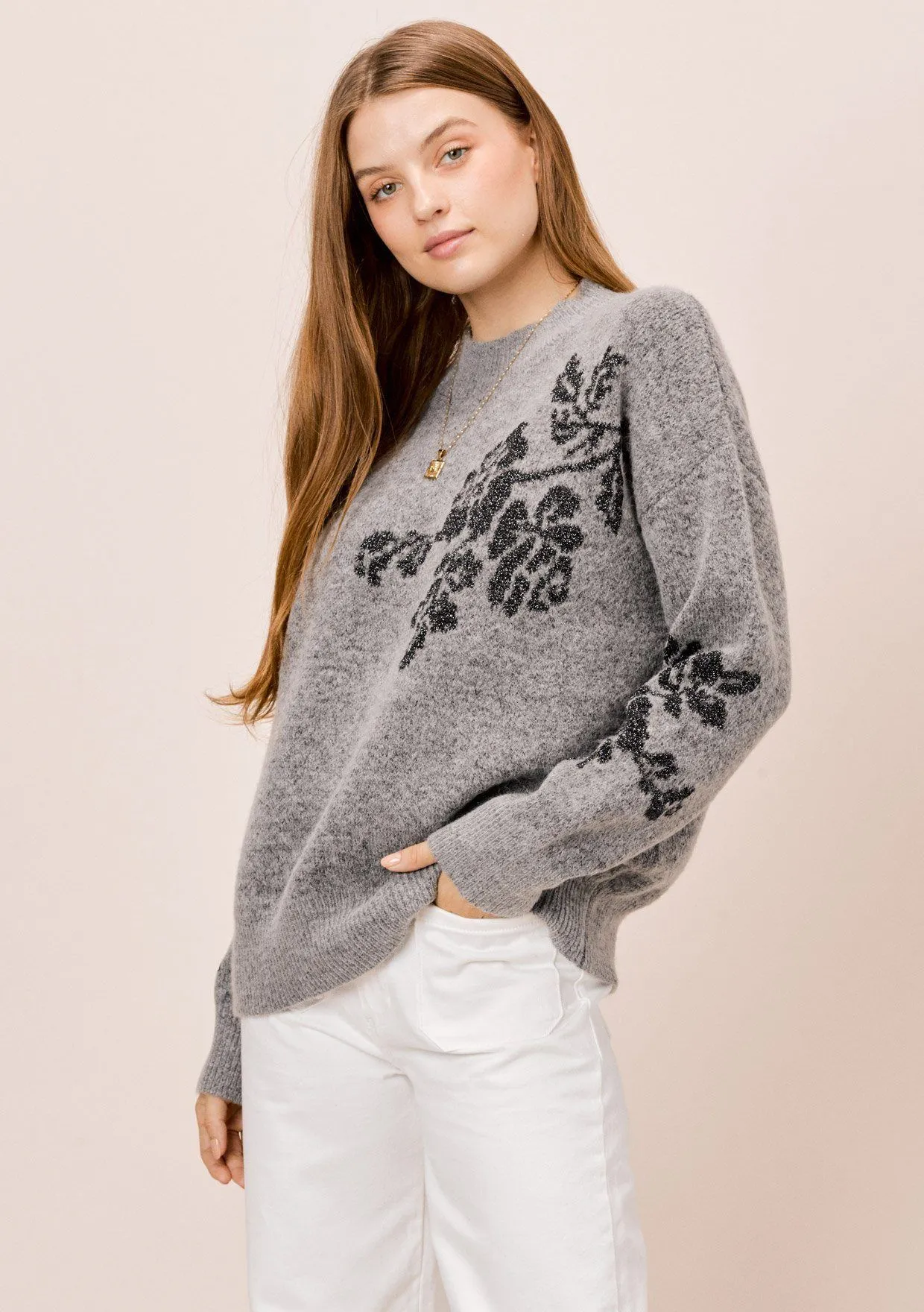 Molly Floral Jacquard Sweater