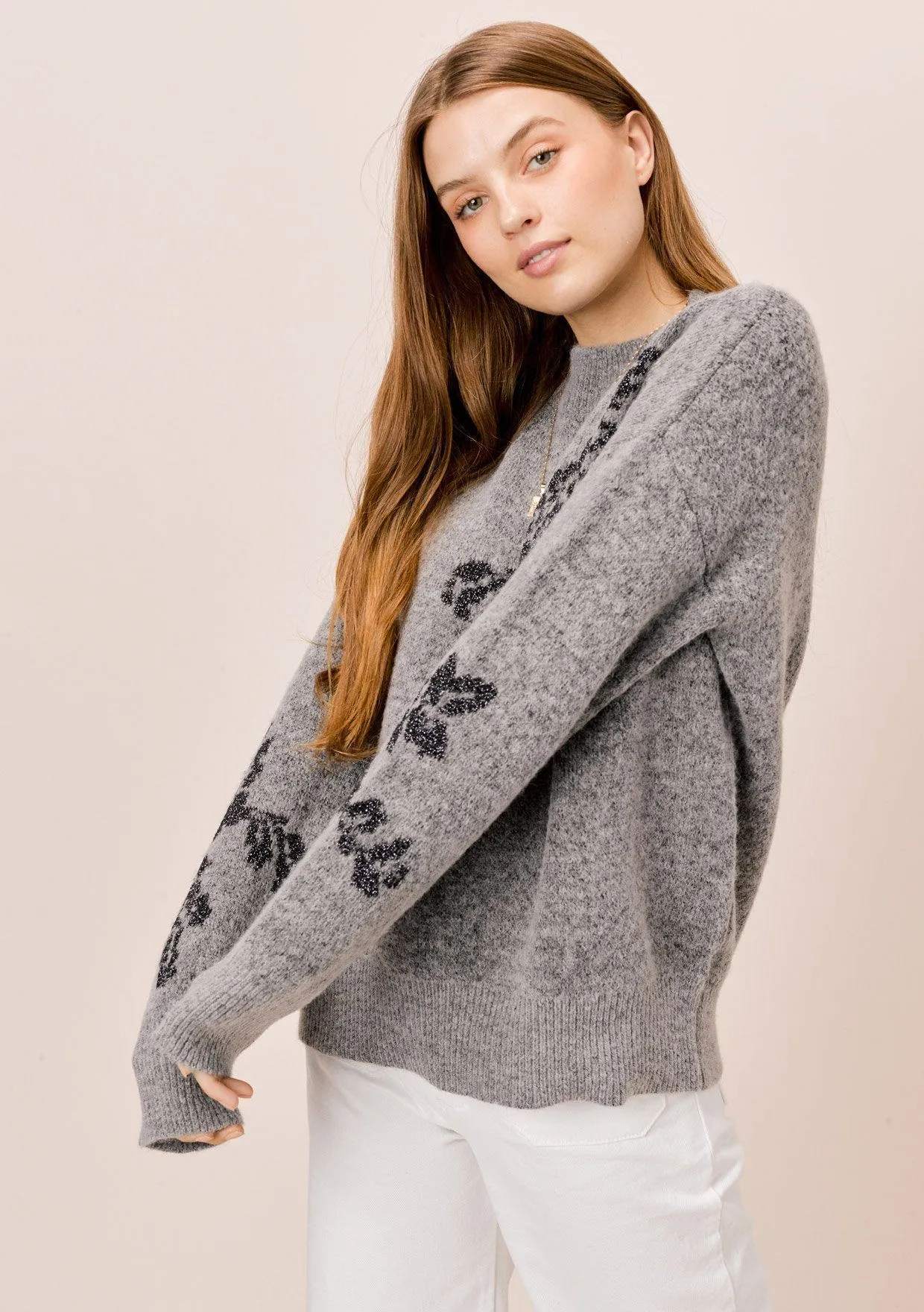 Molly Floral Jacquard Sweater