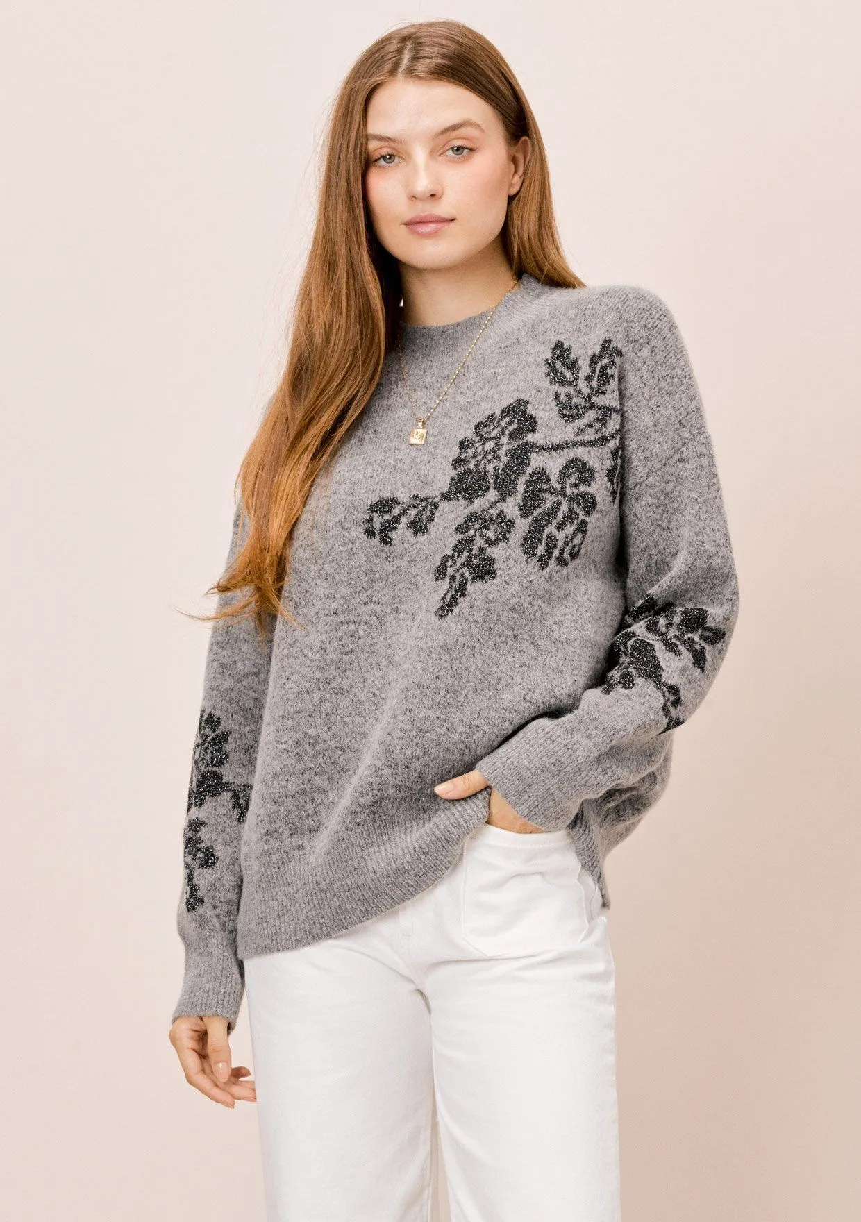 Molly Floral Jacquard Sweater