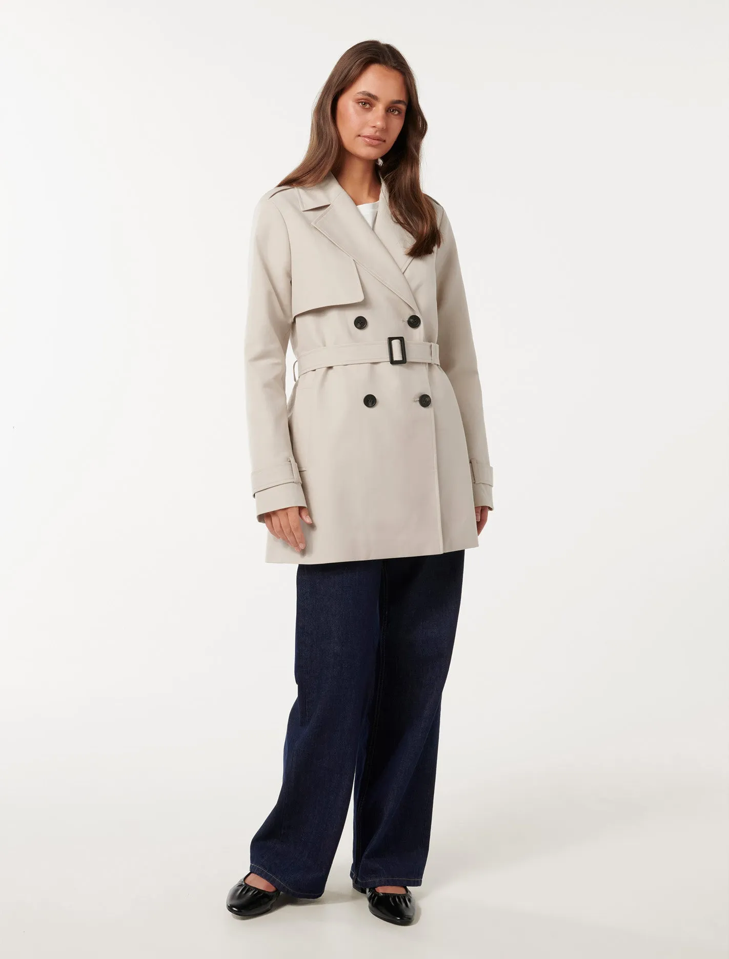 Rhea Water Resistant Mid Length Trench Coat