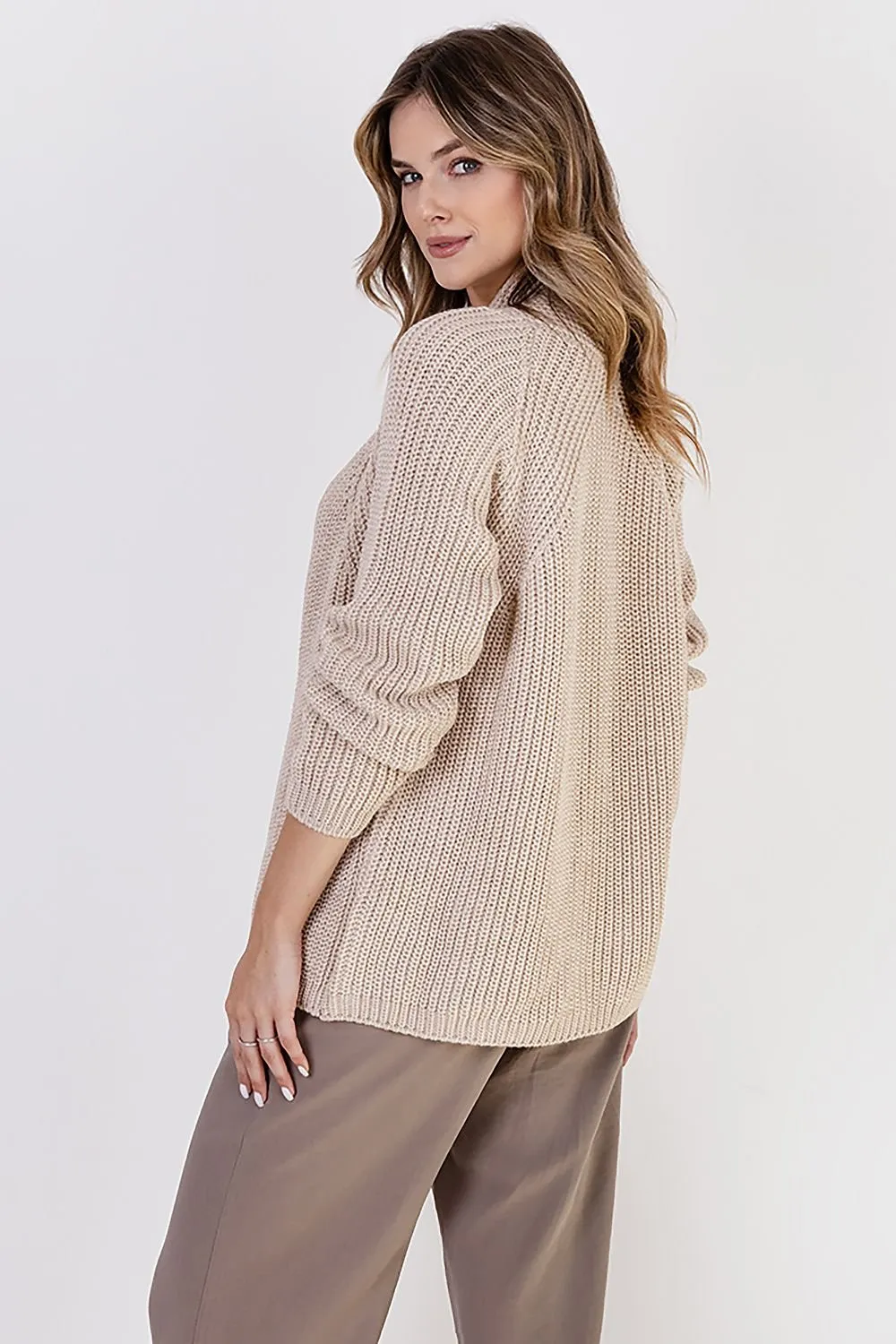 Ribbed Knitted Cardigan