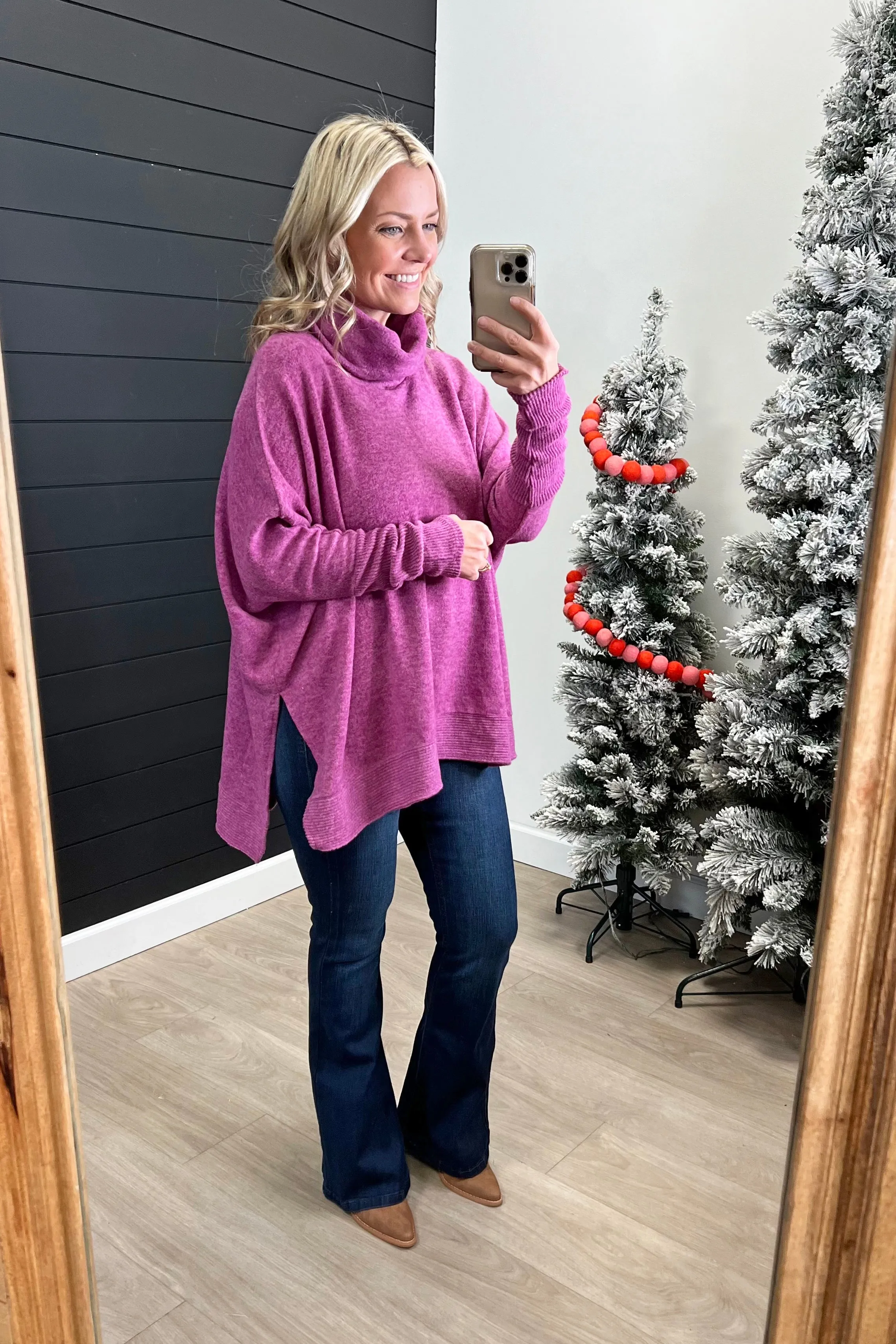 Soft Brushed Poncho Pullover - 5 Colors! - FINAL SALE