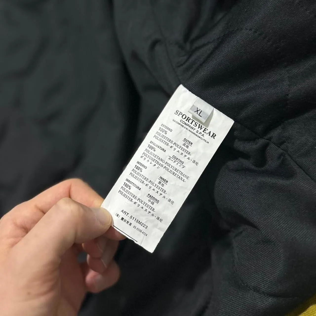 Stone Island Yellow Padded Down Jacket