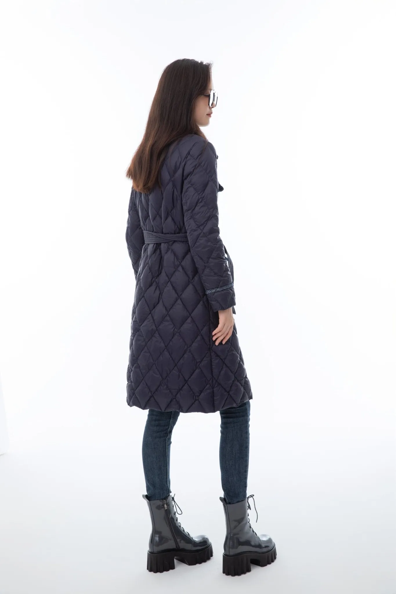 Twilight Blue Long Down Jacket