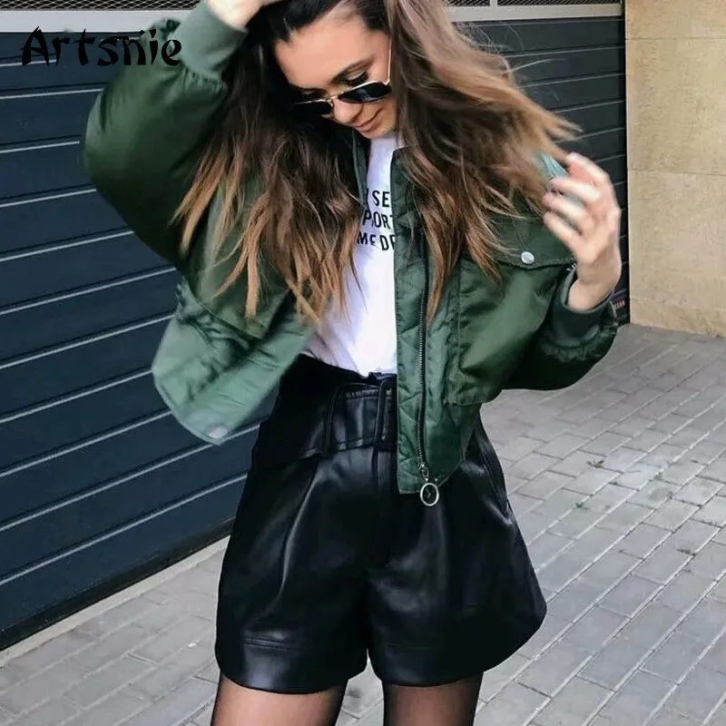 Women's Bomber Jacket,  Army Green Coat