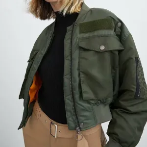 Women's Bomber Jacket,  Army Green Coat